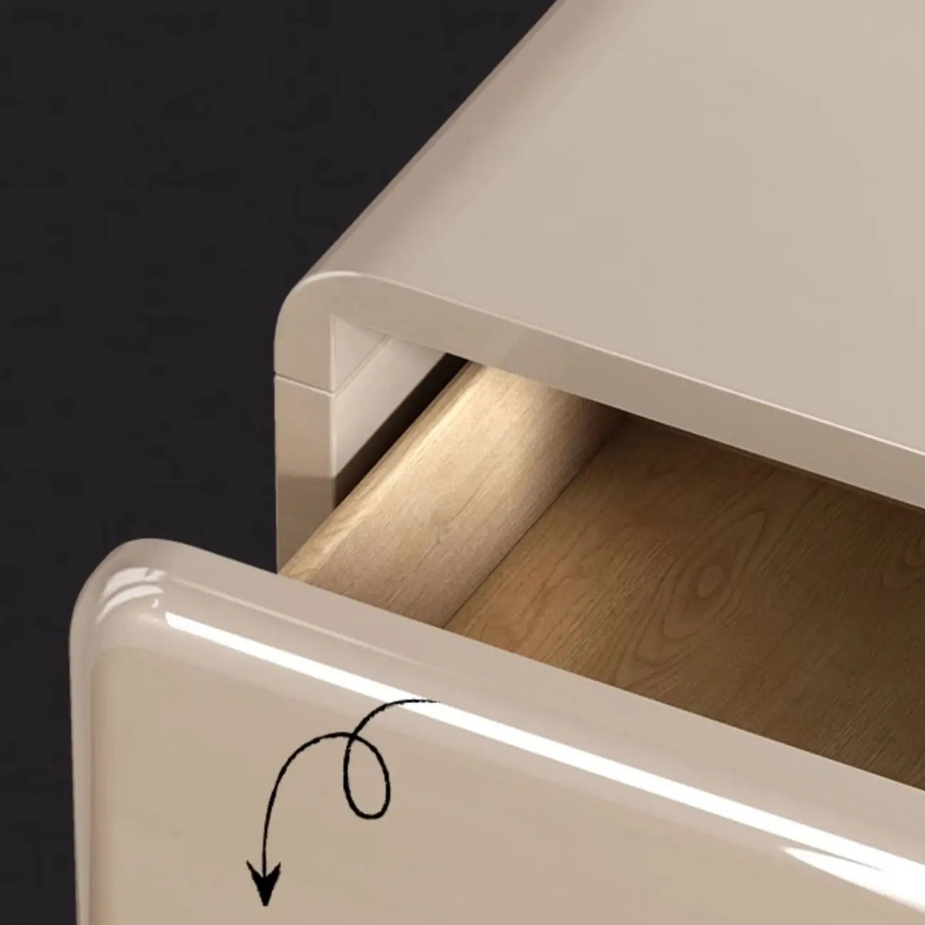 Meuble à chaussures en bois blanc crème avec tiroir pour entrée