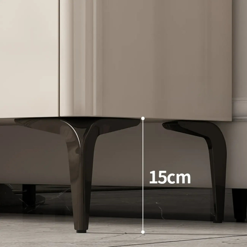 Meuble à chaussures d'entrée en bois kaki avec plateau en marbre
