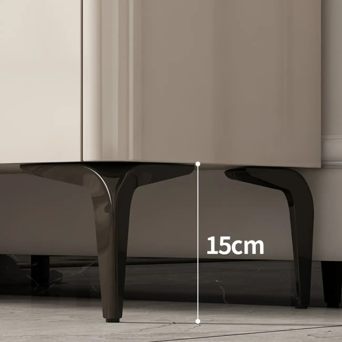Meuble à chaussures d'entrée en bois kaki avec plateau en marbre