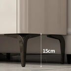 Meuble à chaussures d'entrée en bois kaki avec plateau en marbre