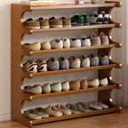 Étagère à chaussures moderne en bois marron