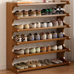 Étagère à chaussures moderne en bois marron