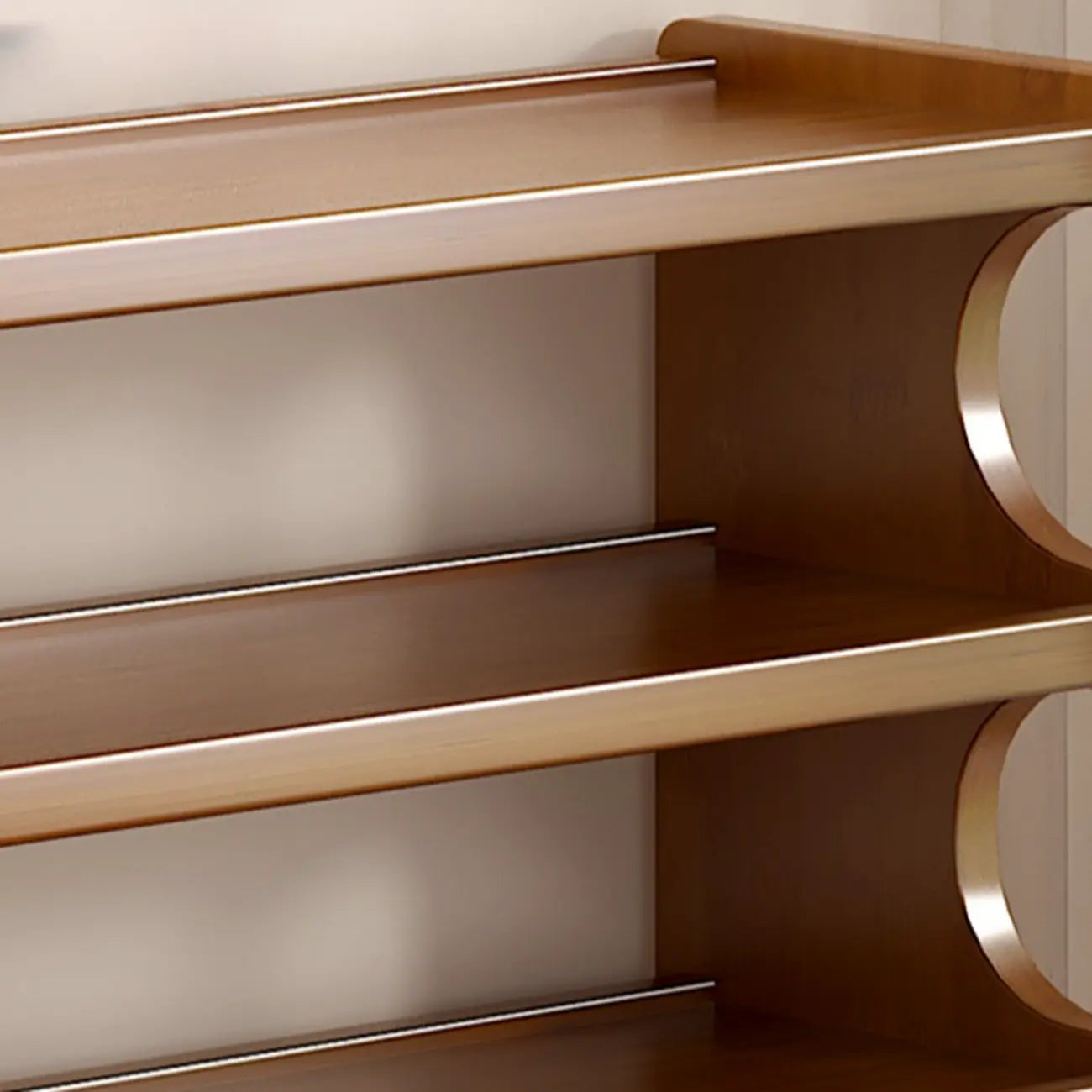 Étagère à chaussures moderne en bois marron