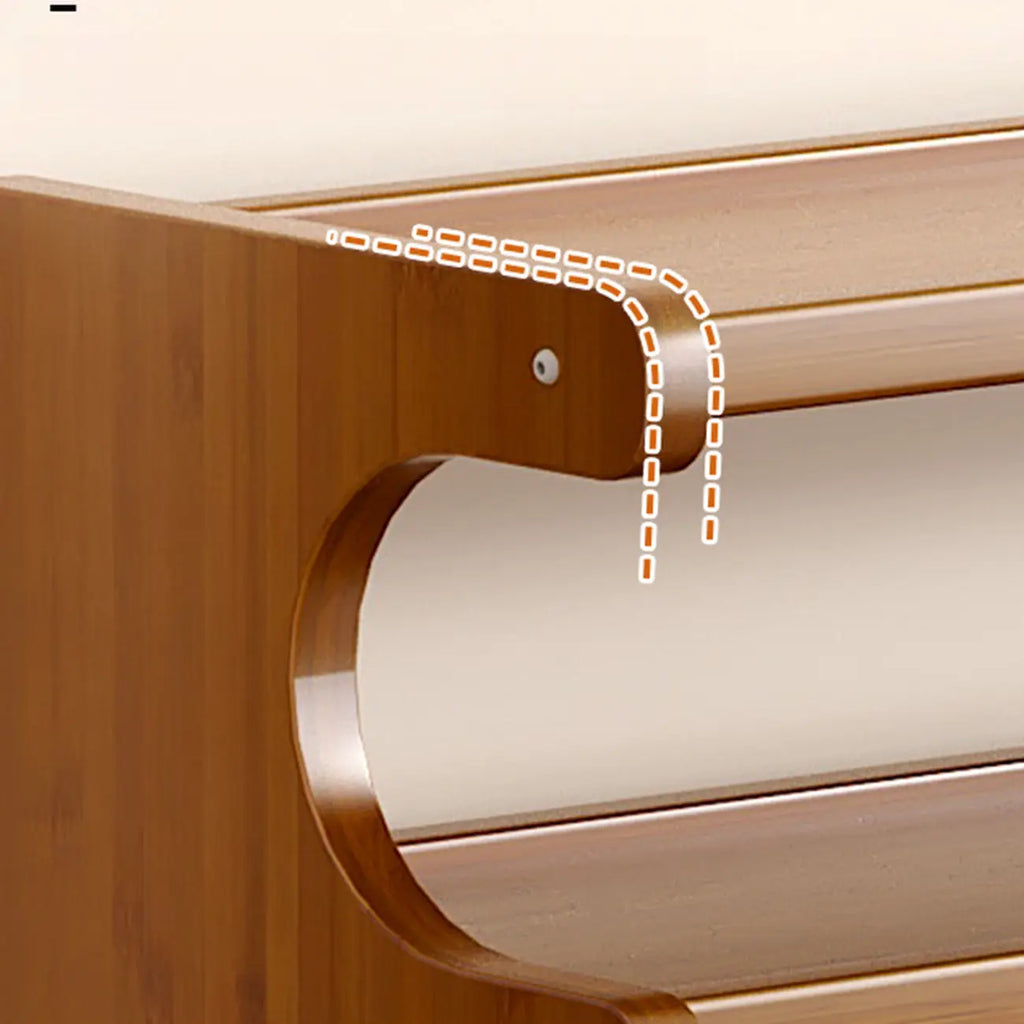 Étagère à chaussures moderne en bois marron