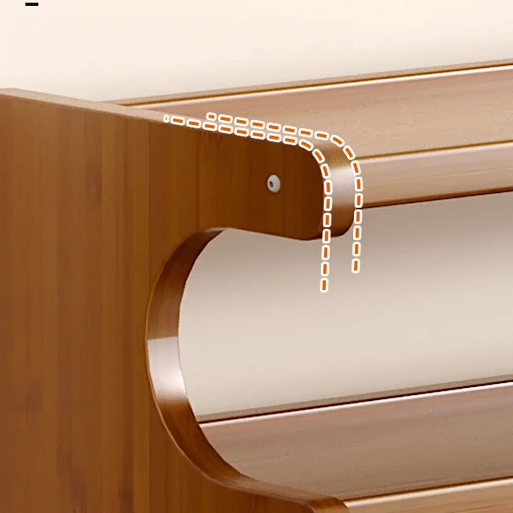Étagère à chaussures moderne en bois marron