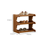 Étagère à chaussures moderne en bois marron