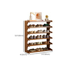 Étagère à chaussures moderne en bois marron