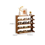Étagère à chaussures moderne en bois marron