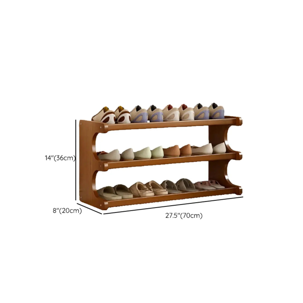 Étagère à chaussures moderne en bois marron