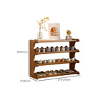 Étagère à chaussures moderne en bois marron