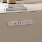 Table d'appoint mobile rectangulaire avec plateau en plastique et tiroirs de rangement