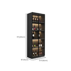 Vitrine haute contemporaine en bois noir et verre