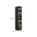 Vitrine haute contemporaine en bois noir et verre