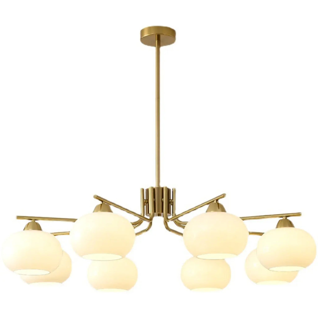 Lustre moderne en verre blanc cylindrique pour salon