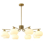 Lustre moderne en verre blanc cylindrique pour salon
