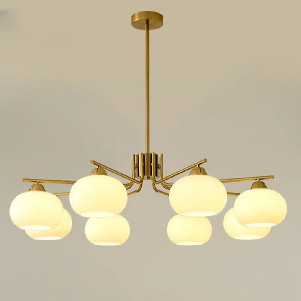 Lustre moderne en verre blanc cylindrique pour salon