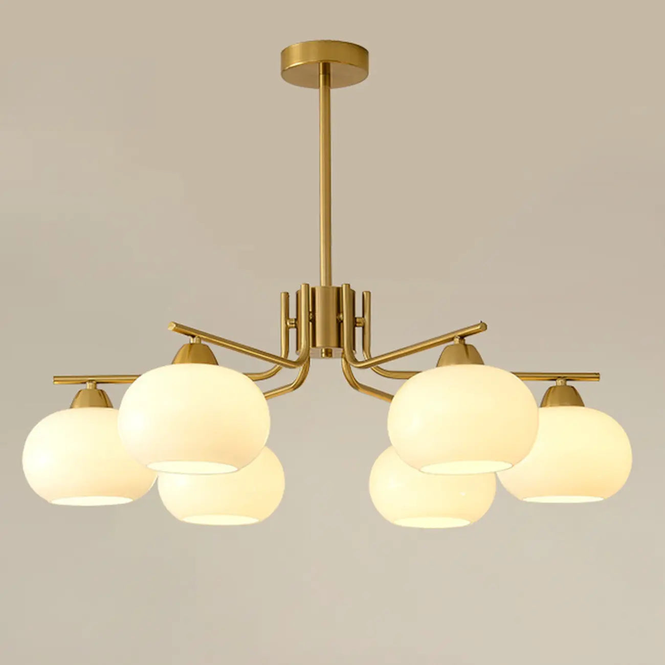 Lustre moderne en verre blanc cylindrique pour salon