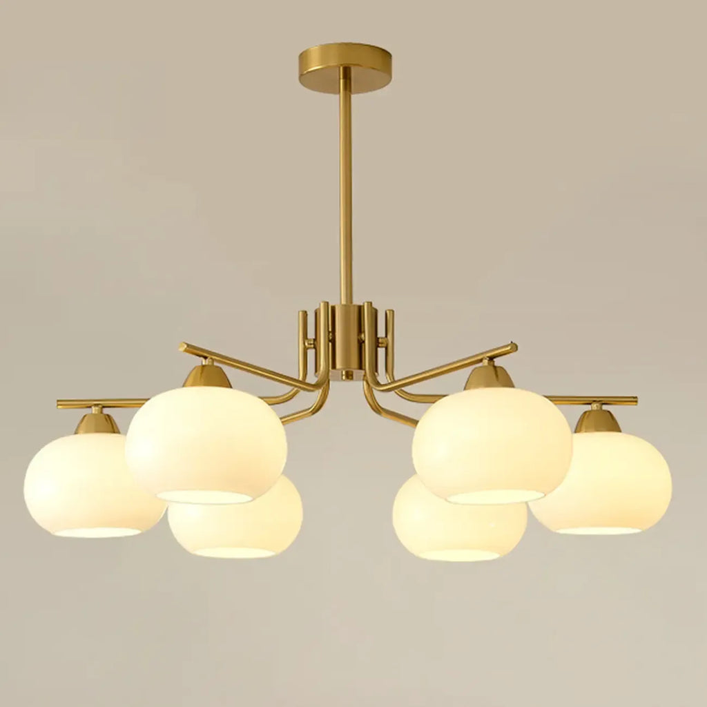 Lustre moderne en verre blanc cylindrique pour salon