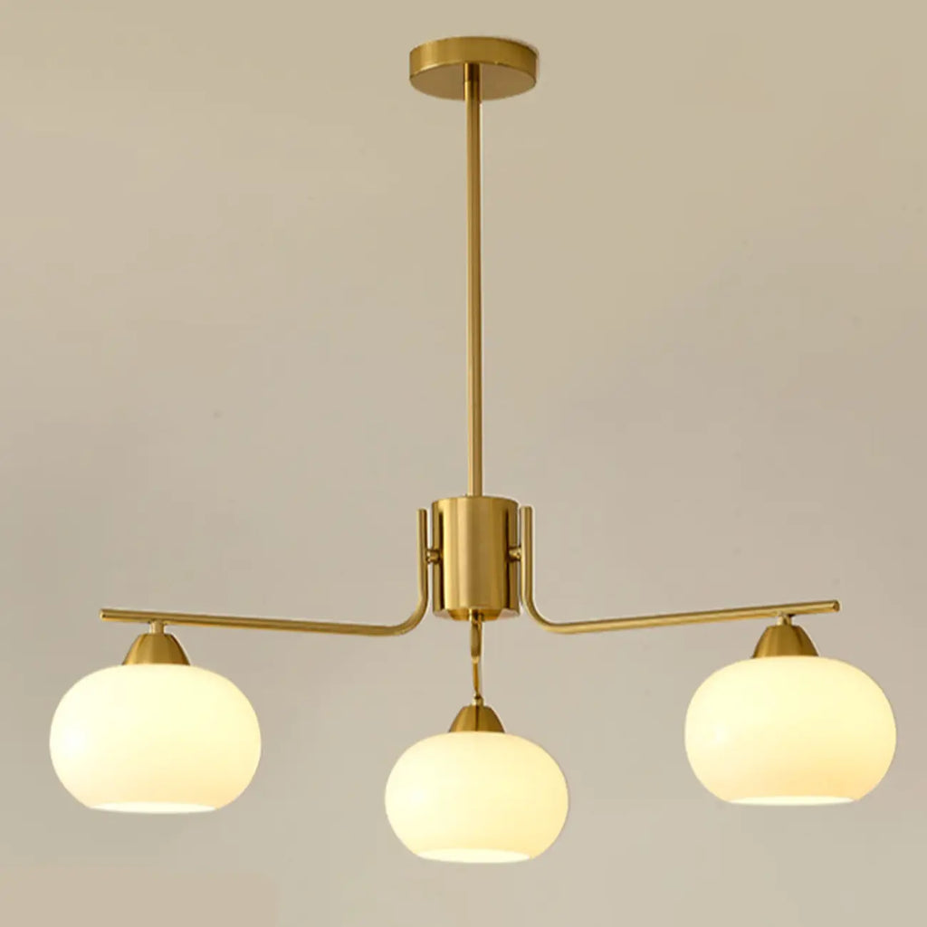 Lustre moderne en verre blanc cylindrique pour salon
