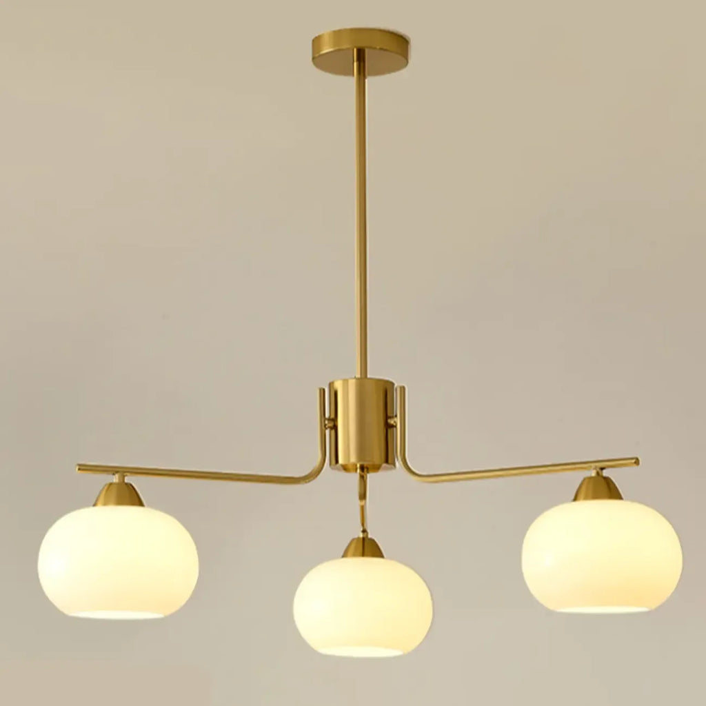 Lustre moderne en verre blanc cylindrique pour salon