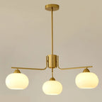 Lustre moderne en verre blanc cylindrique pour salon