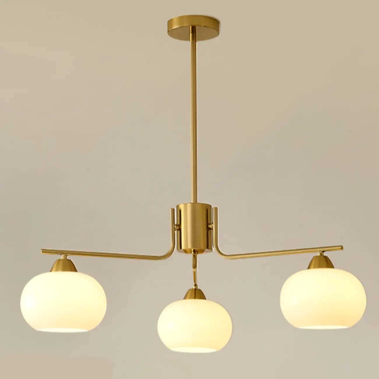 Lustre moderne en verre blanc cylindrique pour salon
