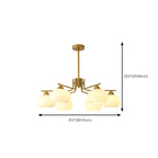 Lustre moderne en verre blanc cylindrique pour salon
