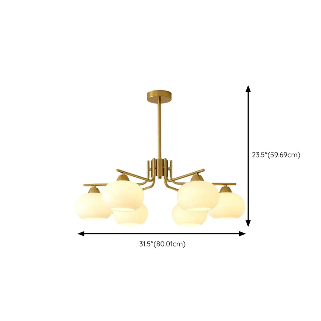 Lustre moderne en verre blanc cylindrique pour salon