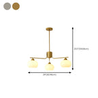 Lustre moderne en verre blanc cylindrique pour salon