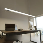 Lampadario a sospensione lineare regolabile a 3 luci naturali per aree moderne