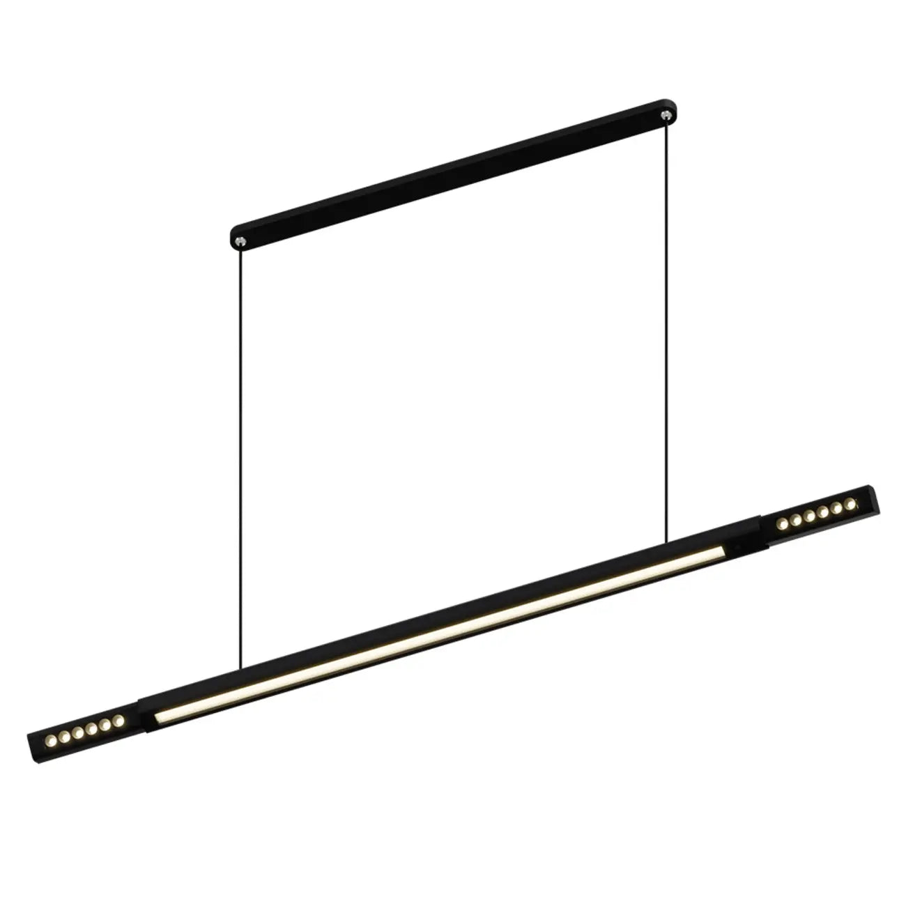 Lampadario a sospensione lineare regolabile a 3 luci naturali per aree moderne