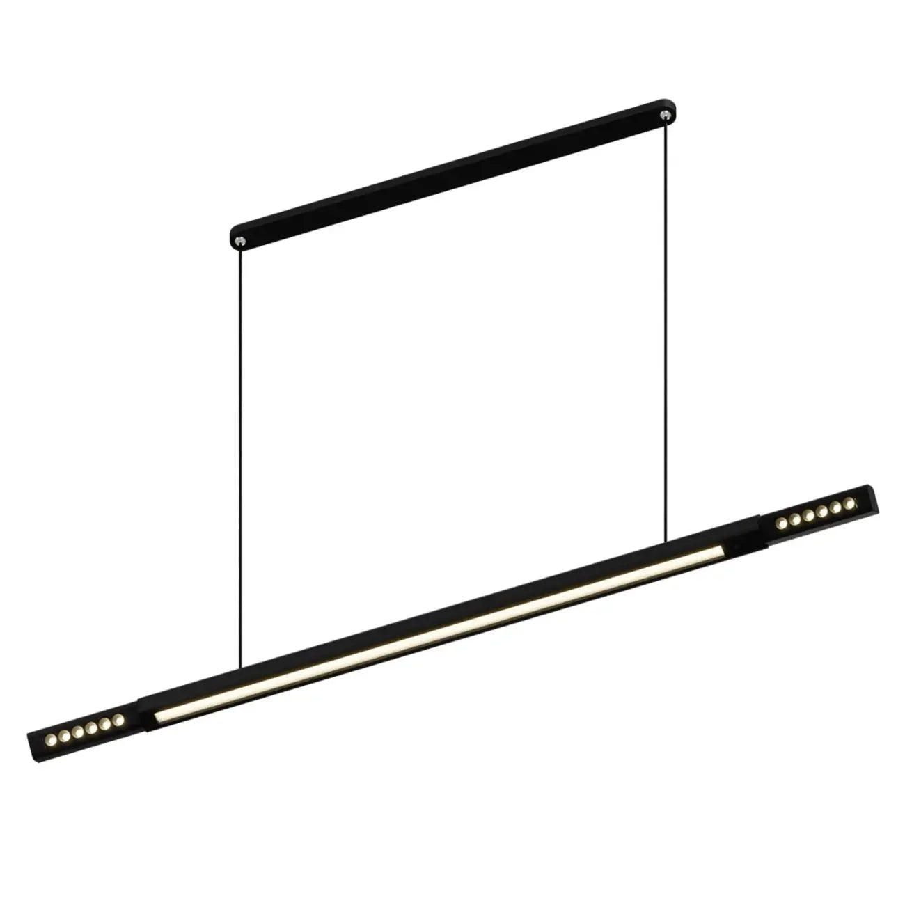 Lampadario a sospensione lineare regolabile a 3 luci naturali per aree moderne