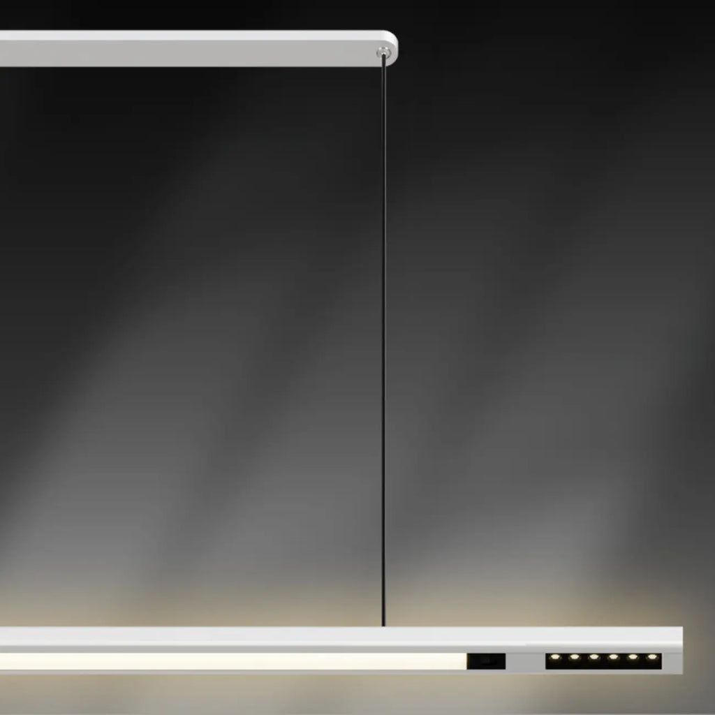Lampadario a sospensione lineare regolabile a 3 luci naturali per aree moderne