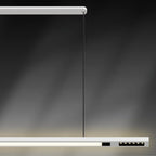 Lampadario a sospensione lineare regolabile a 3 luci naturali per aree moderne