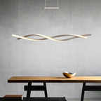 Suspension LED linéaire moderne en métal pour îlot de cuisine