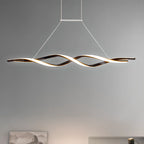 Suspension LED linéaire moderne en métal pour îlot de cuisine