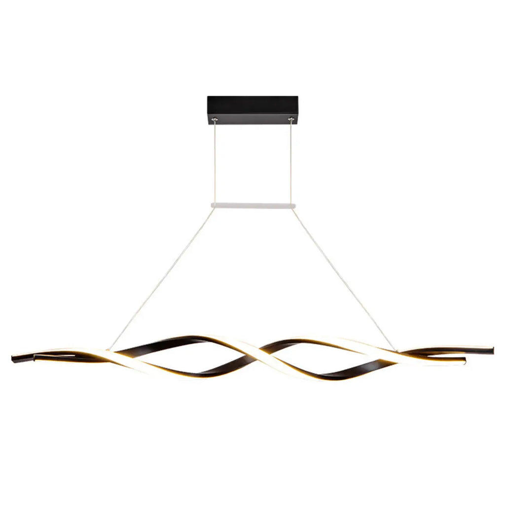 Suspension LED linéaire moderne en métal pour îlot de cuisine
