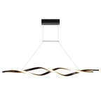 Suspension LED linéaire moderne en métal pour îlot de cuisine