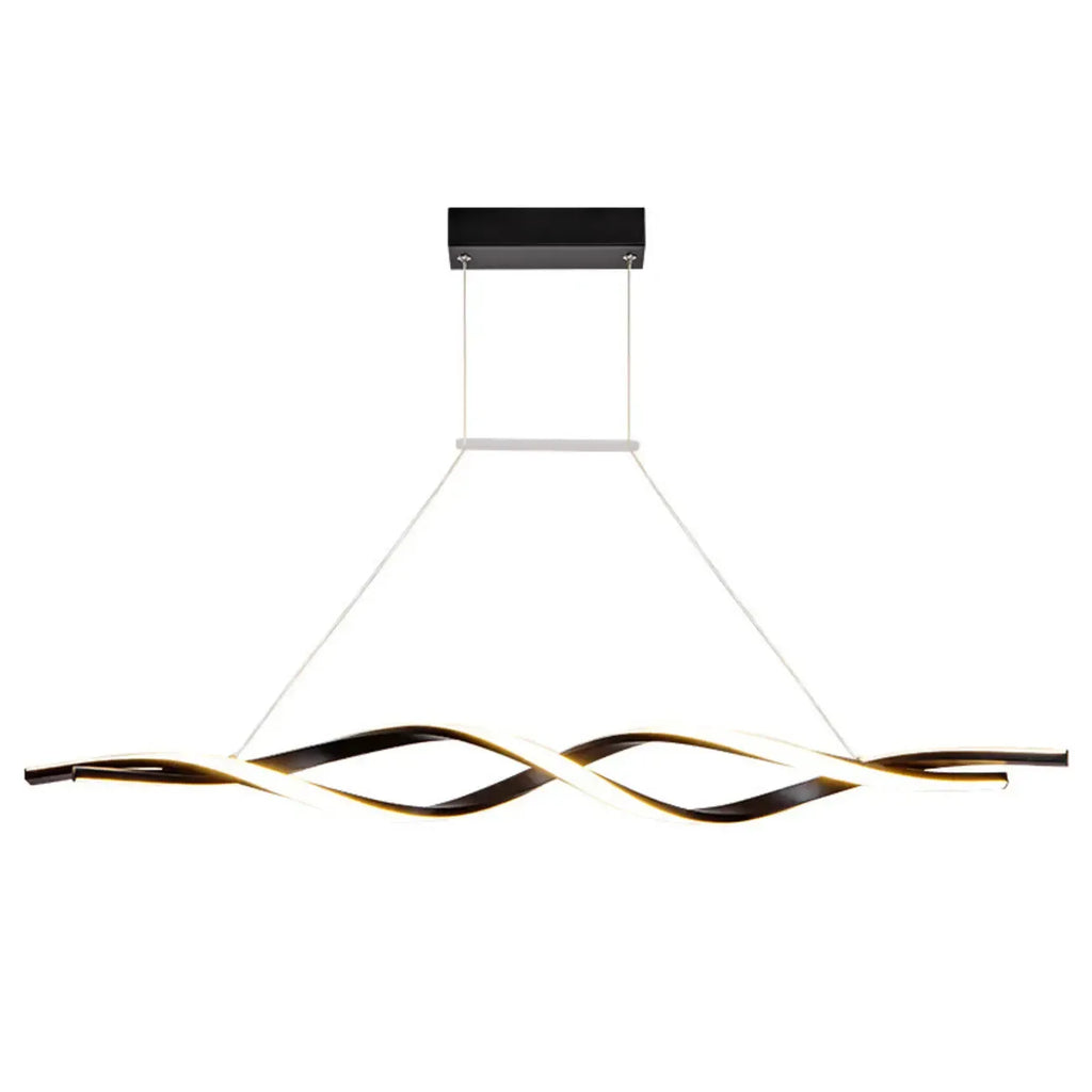 Suspension LED linéaire moderne en métal pour îlot de cuisine