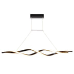Suspension LED linéaire moderne en métal pour îlot de cuisine