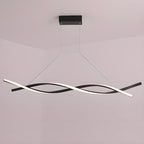 Suspension LED linéaire moderne en métal pour îlot de cuisine