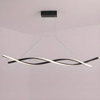 Suspension LED linéaire moderne en métal pour îlot de cuisine