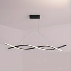 Suspension LED linéaire moderne en métal pour îlot de cuisine