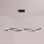 Suspension LED linéaire moderne en métal pour îlot de cuisine