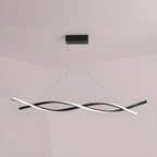 Suspension LED linéaire moderne en métal pour îlot de cuisine