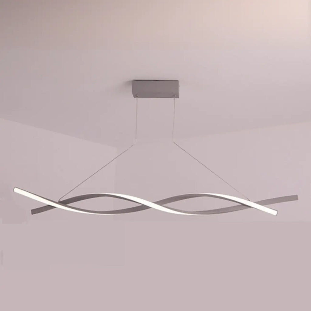 Suspension LED linéaire moderne en métal pour îlot de cuisine
