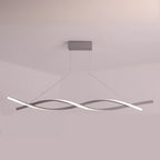 Suspension LED linéaire moderne en métal pour îlot de cuisine