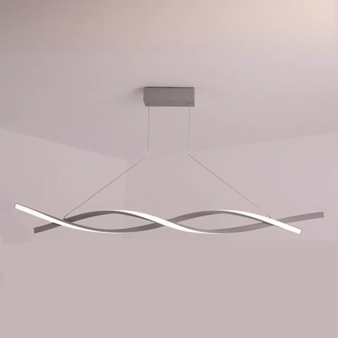 Suspension LED linéaire moderne en métal pour îlot de cuisine