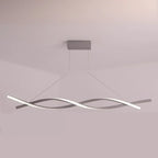 Suspension LED linéaire moderne en métal pour îlot de cuisine