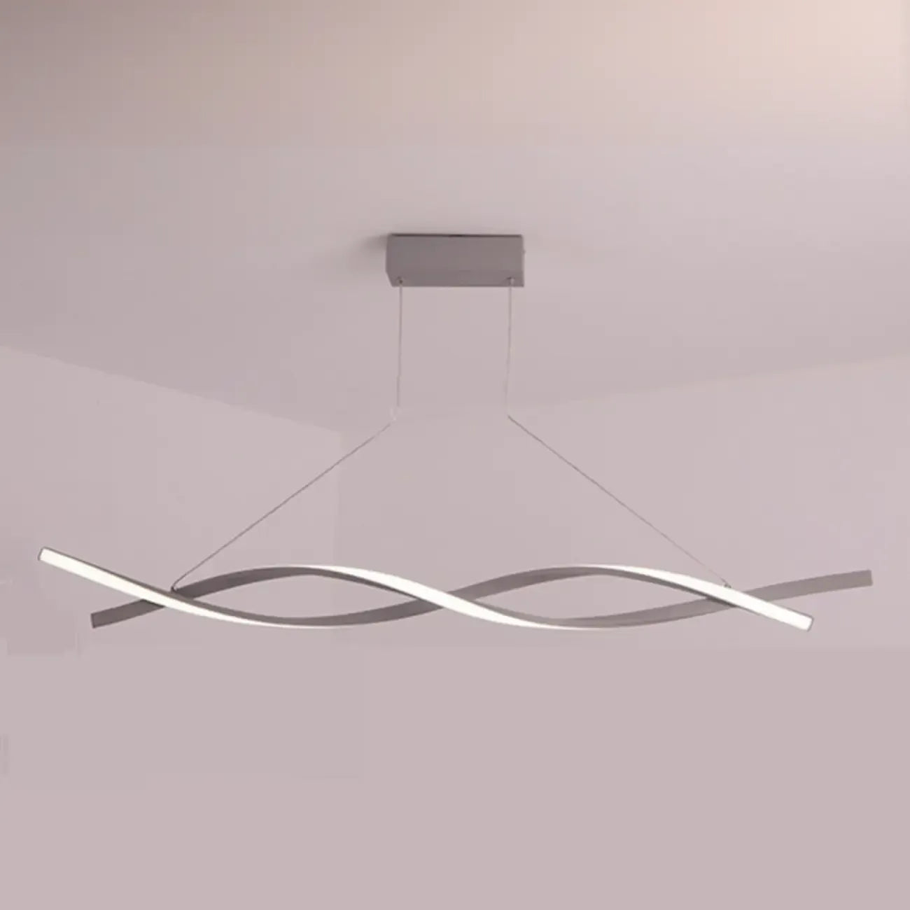Suspension LED linéaire moderne en métal pour îlot de cuisine